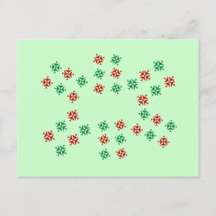 Aeroplane Snowflake Christmas Holiday Postcard
