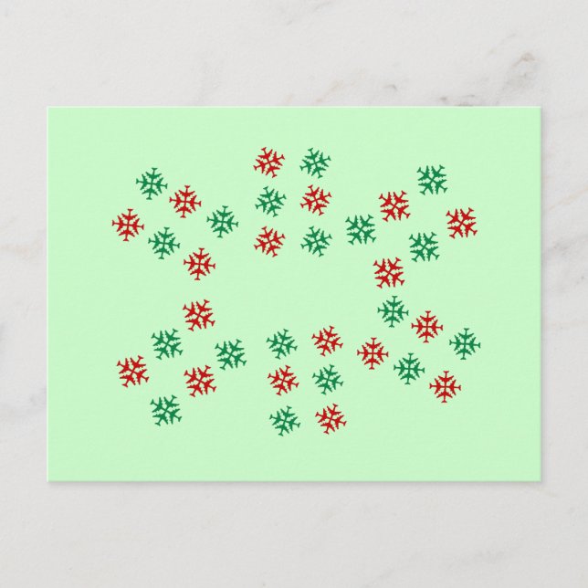 Aeroplane Snowflake Christmas Holiday Postcard (Front)