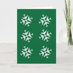 Aeroplane Snowflake Holiday Card