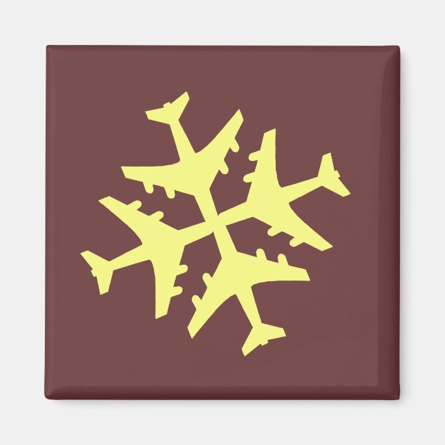 Aeroplane Snowflake Magnet (Front)