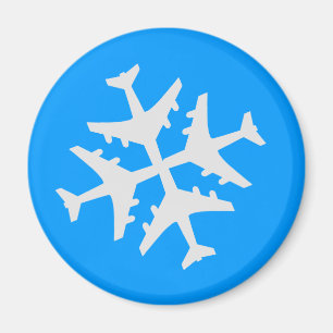 Aeroplane Snowflake Magnet