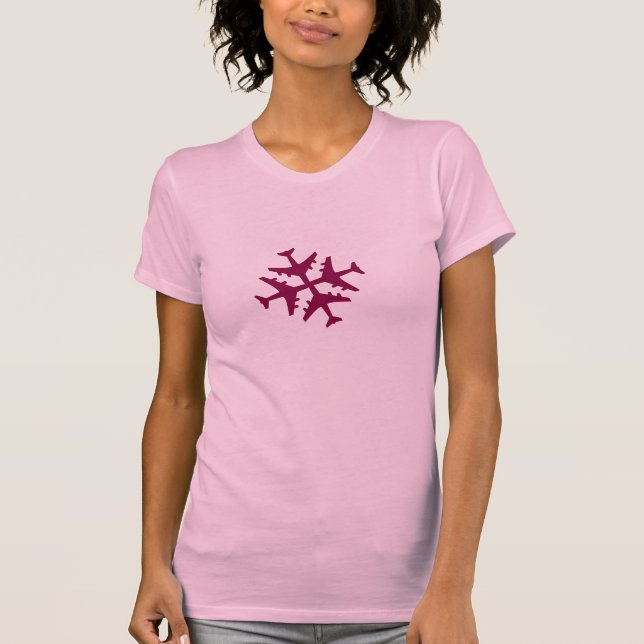 Aeroplane Snowflake T-Shirt (Front)