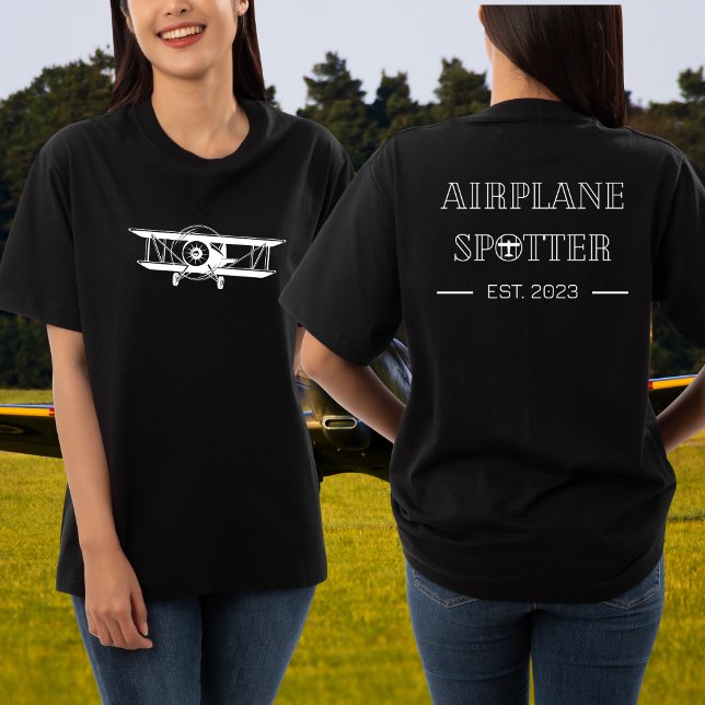 Aeroplane Spotter Est. 20xx Custom Aviation T-Shir T-Shirt (Creator Uploaded)