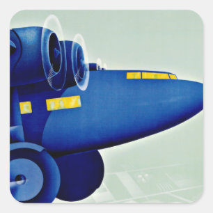 Aeroplane Square Sticker