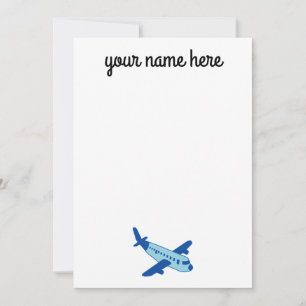 Aeroplane Stationery Notecards for Kids
