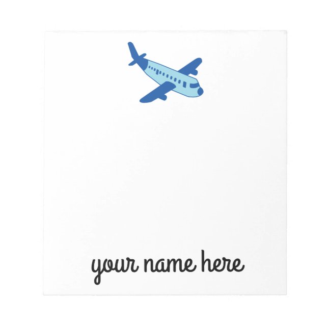 Aeroplane Stationery Notepad for Kids (Front)