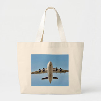 Aeroplane Takeoff High Large Tote Bag