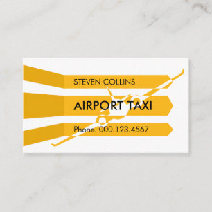 Aeroplane Taking Off Runway  Business Card