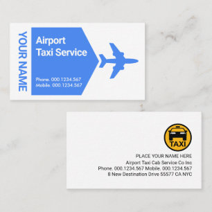Aeroplane Taxi Taking Off Business Card