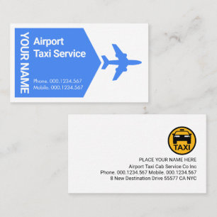 Aeroplane Taxi Taking Off Business Card