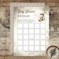 Aeroplane Teddy Bear Baby Shower Bingo Game