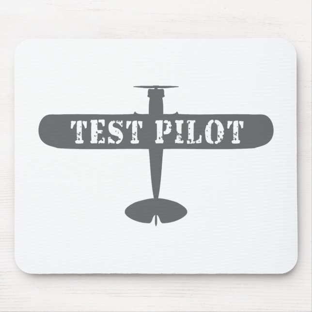 Aeroplane & Test Pilot Mouse Mat (Front)