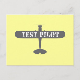 Aeroplane & Test Pilot Postcard