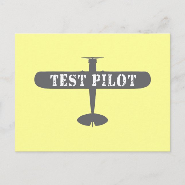 Aeroplane & Test Pilot Postcard (Front)