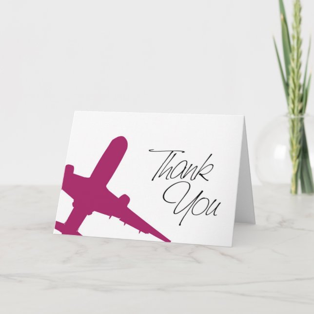 Aeroplane Thank You&apos;s Thank You Card (Front)