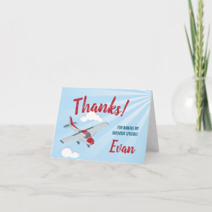 Aeroplane Thank You Card