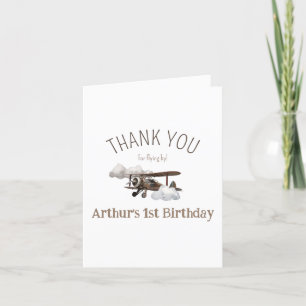 Aeroplane thank you card