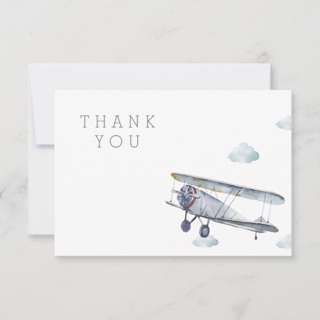 Aeroplane Thank You Card (Front)