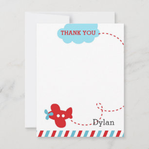 Aeroplane Thank You Card - Plane Aeroplane