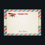 Aeroplane Thank You card Vintage Plane Shower<br><div class="desc">A beautiful way to thank your guests! Aeroplane theme.</div>