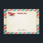 Aeroplane Thank You card Vintage Plane Shower<br><div class="desc">A beautiful way to thank your guests! Aeroplane theme.</div>