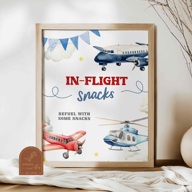 Aeroplane Theme In Flight Snacks Custom Sign (Creator Uploaded)