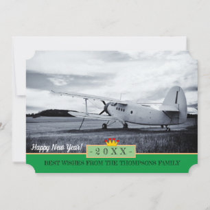 Aeroplane to New Horizons, & Happy New Year! Card