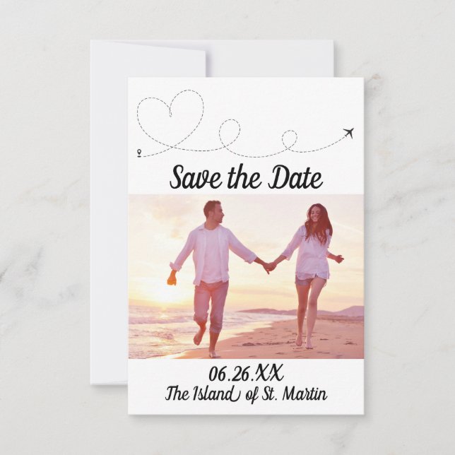 Aeroplane Travel - 3x5 Save the Date Invitation (Front)