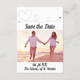 Aeroplane Travel - 3x5 Save the Date Invitation