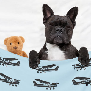 Aeroplane Travel Blue Baby Shower Gift, Aviation Fleece Blanket