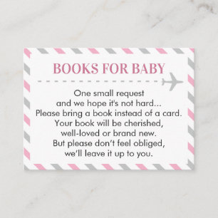 Aeroplane Travel Books for Baby Book Request Card