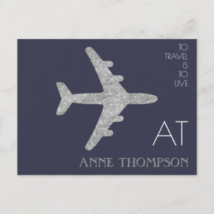 aeroplane travel postcard