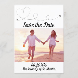 Aeroplane Travel - Save the Date Invitation