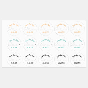 Aeroplane Travel - Save the Date Stickers