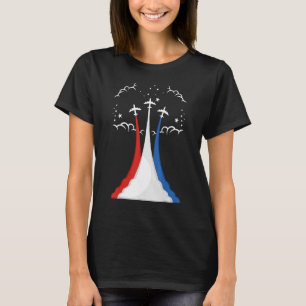 Aeroplane Usa 4th Of July Aviation American Flag T-Shirt