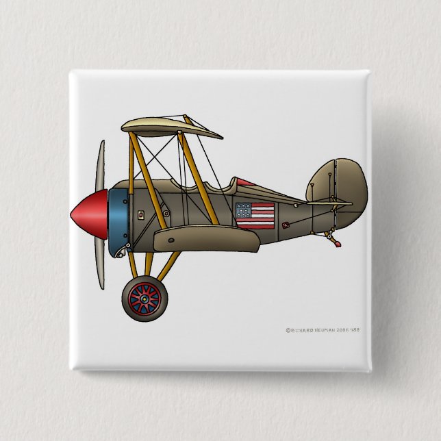 Aeroplane Vintage Biplane Pins (Front)