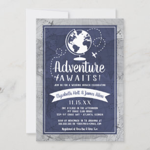 Aeroplane Wedding Shower Invitation