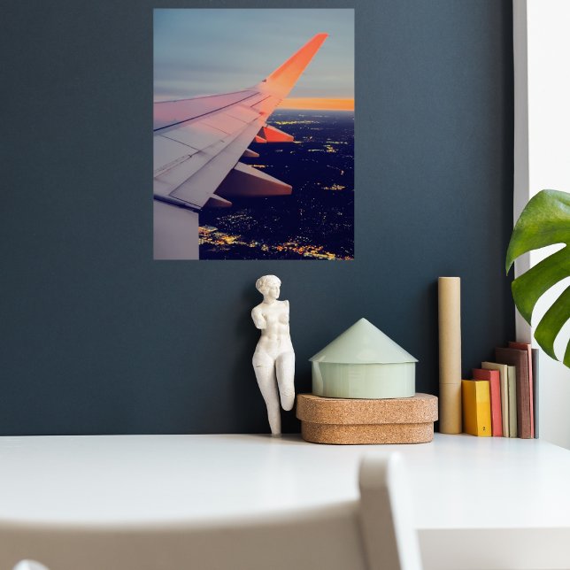 Aeroplane window Sunrise horizon Aviation  Poster (Creator Uploaded)