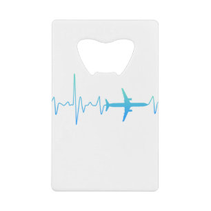Aeroplane with heartbeat holiday wanderlust aviato