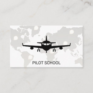 Aeroplane   World Map Business Card