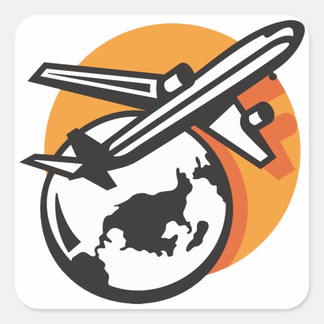 Aeroplane World Travel Stickers (Front)