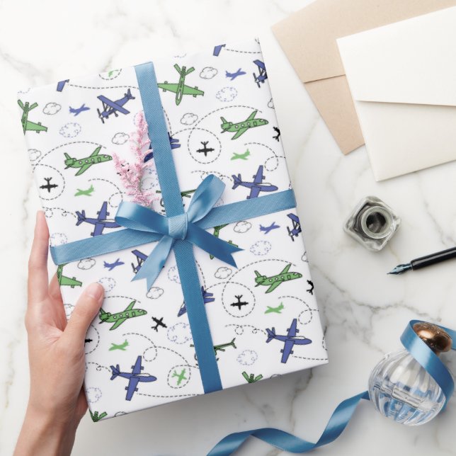 Aeroplane Wrapping Paper, Aircraft Gift Wrap (Gifting)