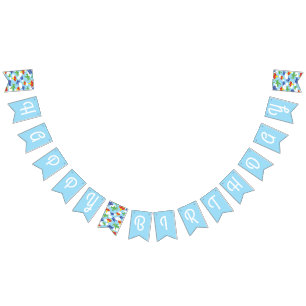 Aeroplanes and Jets Cute 1st Birthday Party Bunting