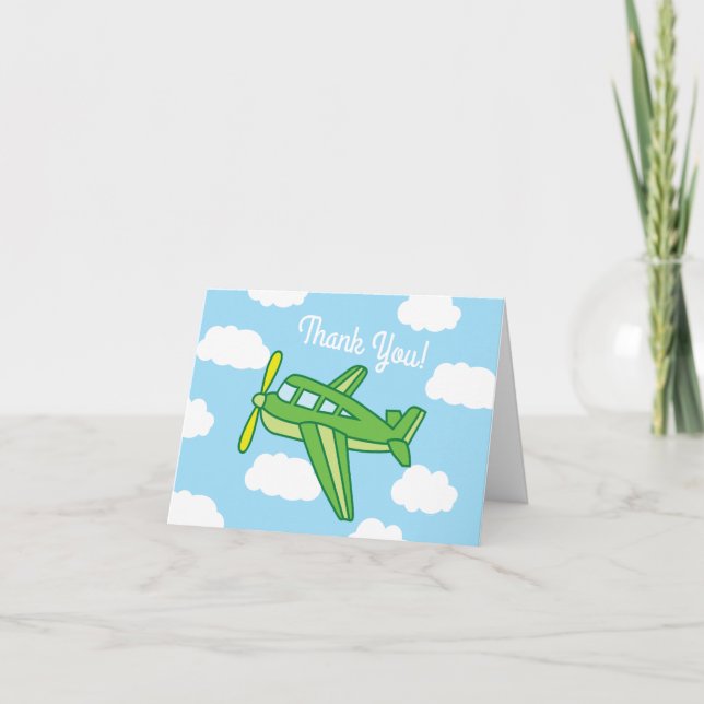 Aeroplanes and Jets Cute 1st Birthday Party Card (Front)