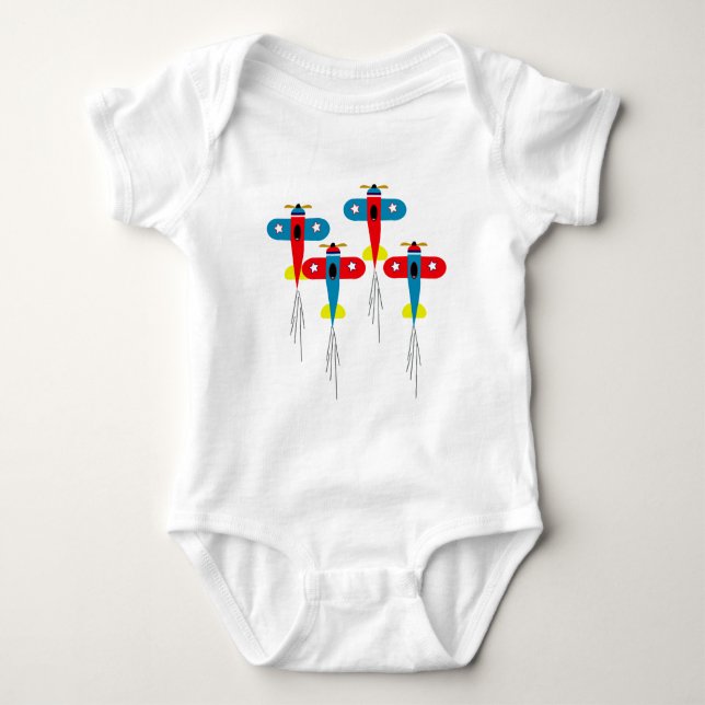 Aeroplanes Baby Bodysuit (Front)