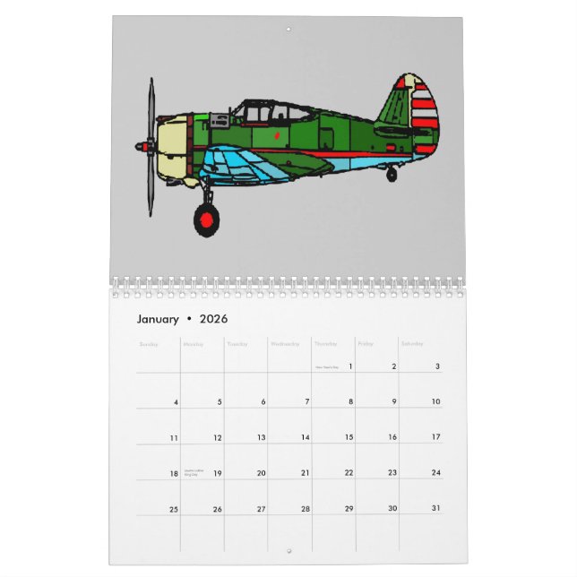 aeroplanes calendar (Jan 2026)