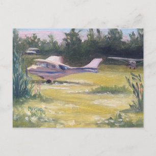 Aeroplanes Gather Here Postcard