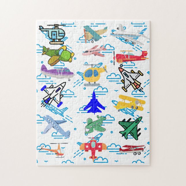 Aeroplanes Jets and Helicopters Jigsaw Puzzle (Vertical)