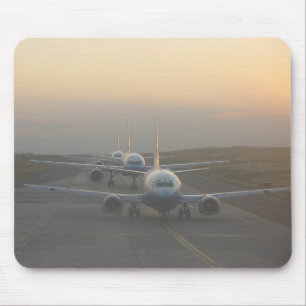 Aeroplanes on Runway Mouse Mat