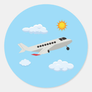 Aeroplanes Party Collection! Classic Round Sticker